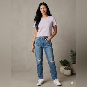 Victoria's Secret PINK Lilac teen Short Sleeve Tee